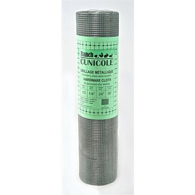 Hardware cloth 1 / 4" X 1 / 4" (24" X 50') 23 Gauge
