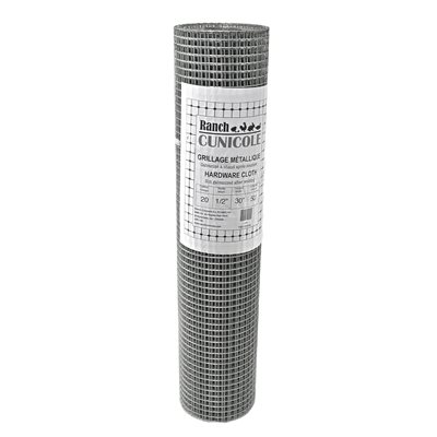Hardware cloth 1 / 2" X 1 / 2" (30" X 50') 20 Gauge