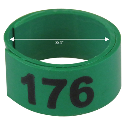 Bague rouge numérotée de 3 / 4" (Numéro 176 à 200) Bague rouge numérotée de 3 / 4" (Numéro 176 à 200)